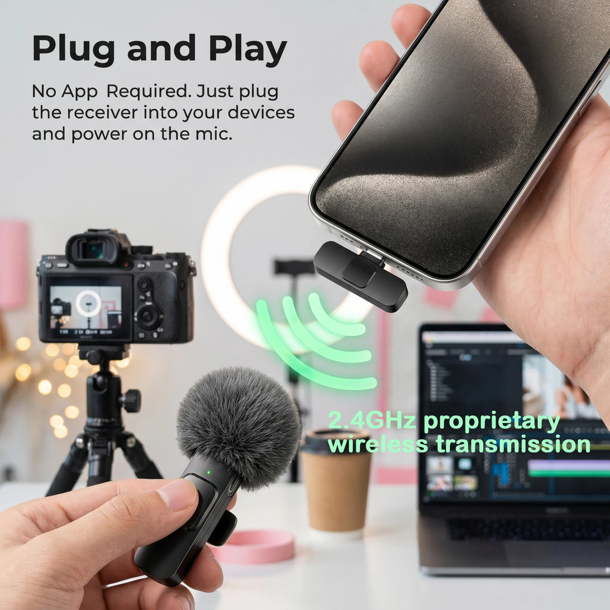 Wireless Clip-On Microphone