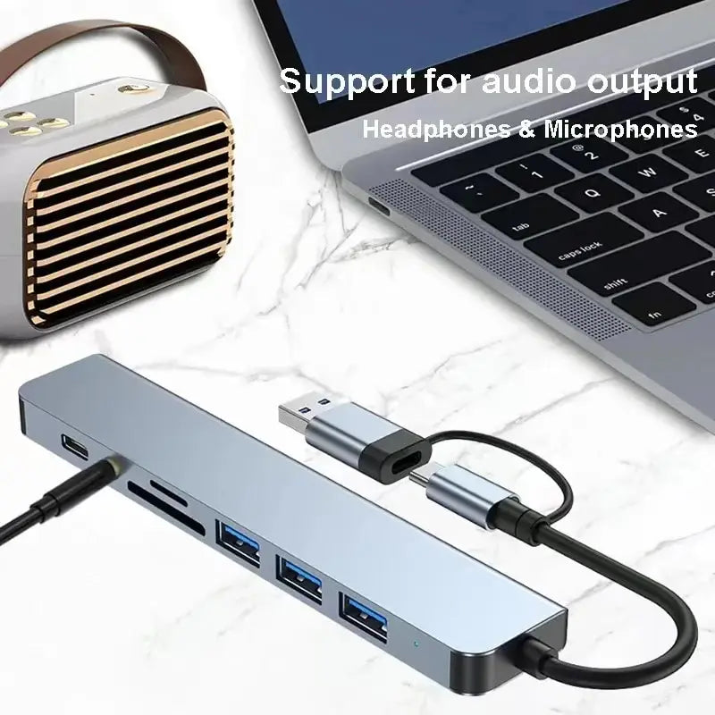 8-in-1 USB-C Hub with Card Reader