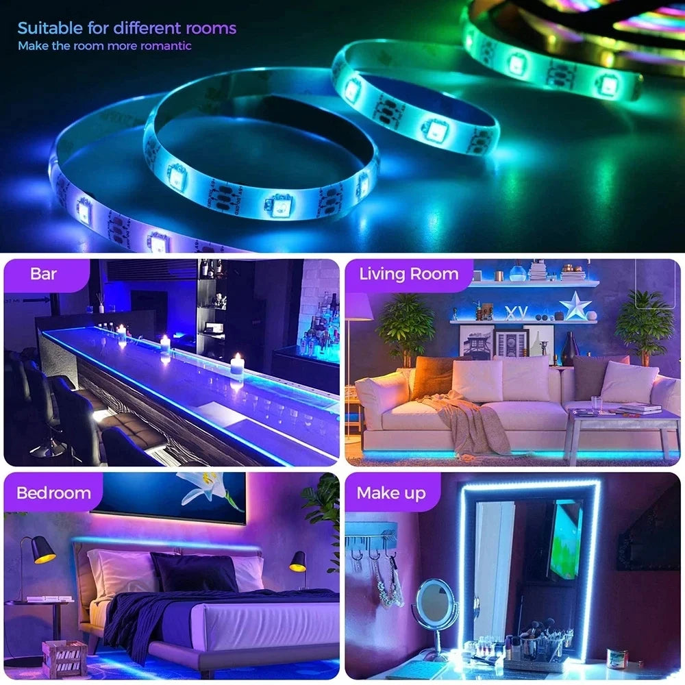 RGB LED Strip Lights with App Control